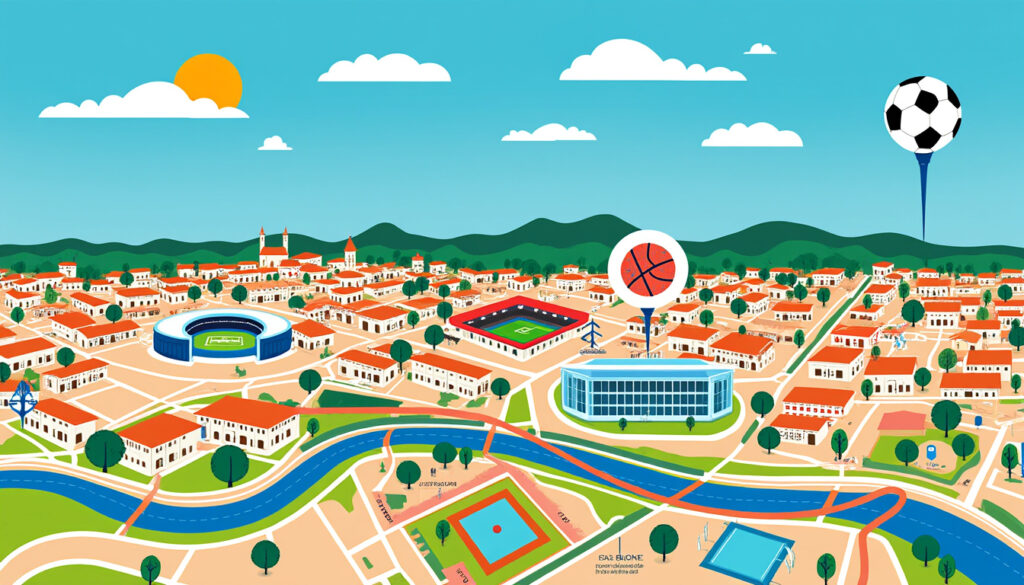 explorez la carte complète des installations sportives à montpellier, incluant stades, gymnases, piscines et terrains de jeu. trouvez facilement votre prochain lieu d'entraînement ou de loisirs dans cette vibrante ville.