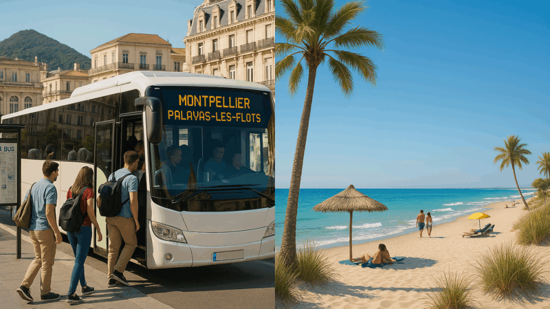 Comment rejoindre Palavas-les-flots depuis Montpellier en bus ?